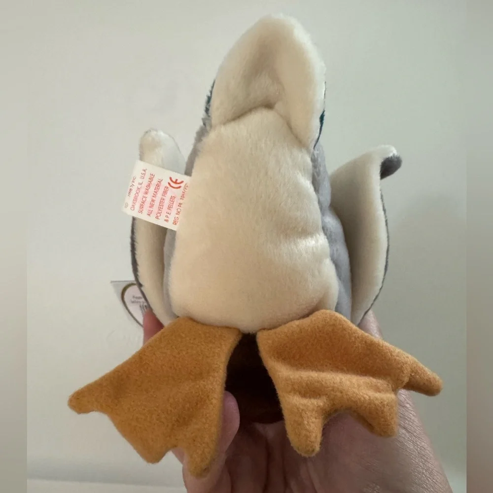 NWT Ty Beanie Baby Jake the Drake Plush Brown Gray White Vintage 1998
